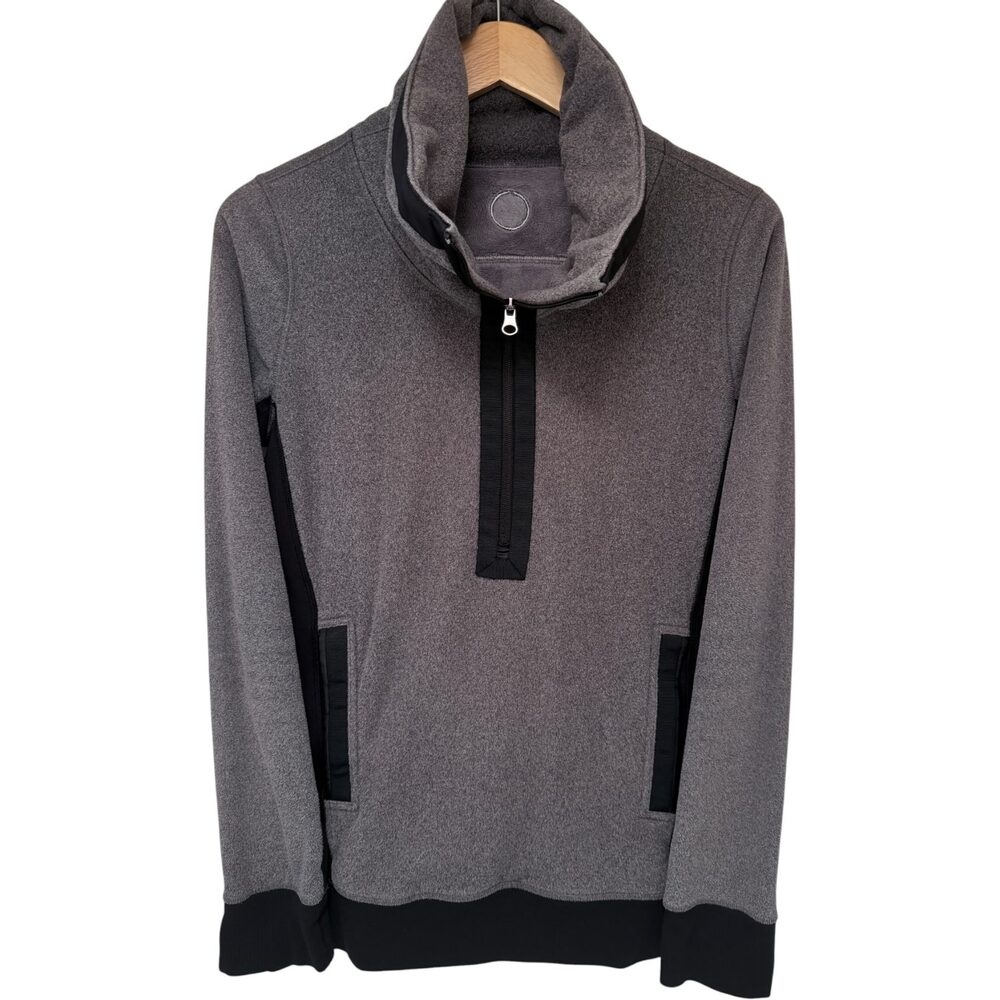 Lululemon Hoodie Women's 12 Gray Black Post Chaturanga Pullover